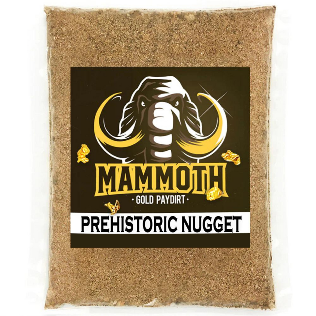 Mammoth 'PREHISTORIC NUGGET' Paydirt - Gold Prospecting Panning Concentrate Pay Dirt Bag