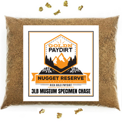 3 Lb. NUGGET RESERVE™ ‘Museum Specimen Chase’ - Gold Paydirt